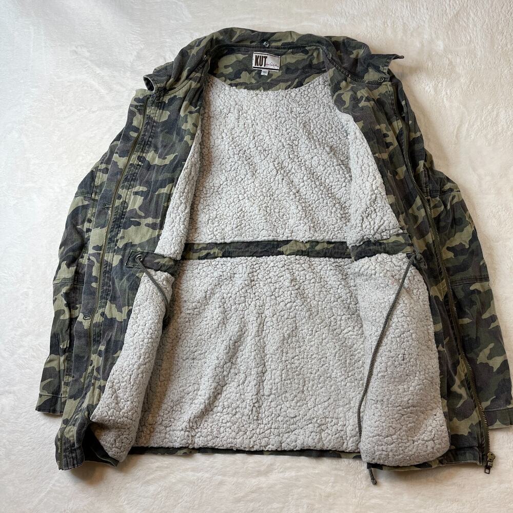 Kut from the Kloth Women Green Denim Jacket L - Picture 5 of 7